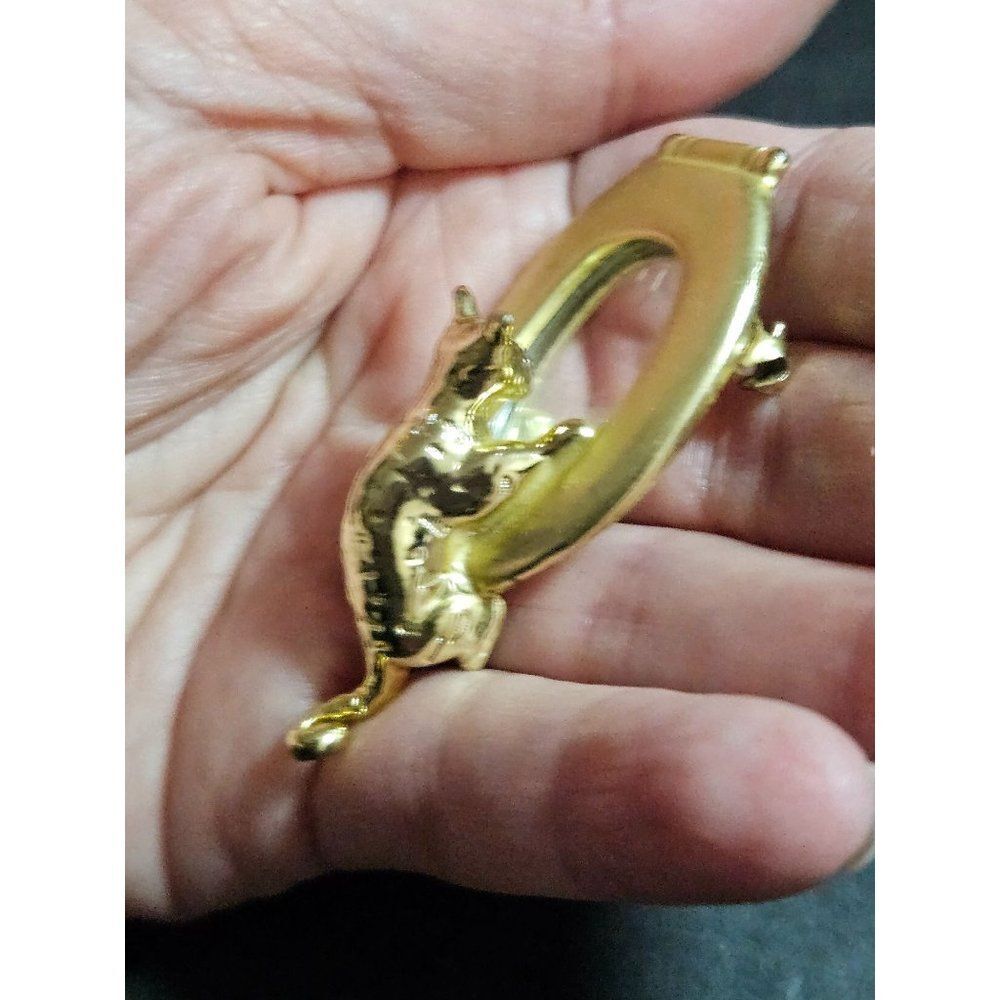 AJC vintage gold tone kitty cat brooch - Picture 4 of 10